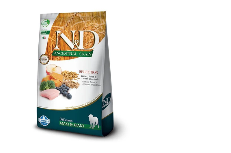 Ração N&D Ancestral Carnes/Frutas Cão Adulto Raça Grand 15Kg